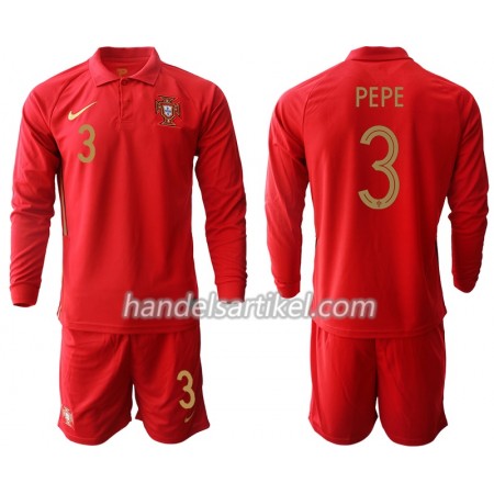 Portugal Pepe 3 Kinder Heim Trikotsatz Euro 2020 Langarm (+ Kurze Hosen)